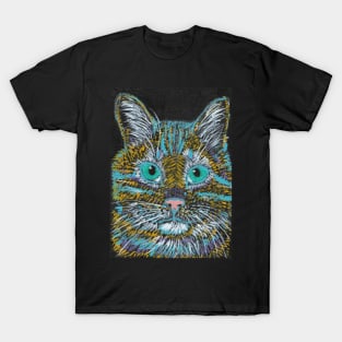 Abstract colorful cat face T-Shirt